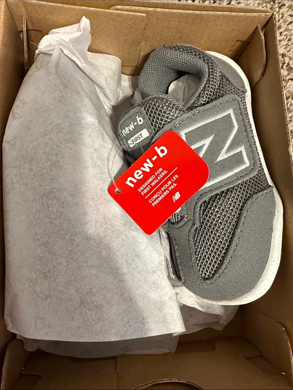 NEW- B First infants new balance shoes